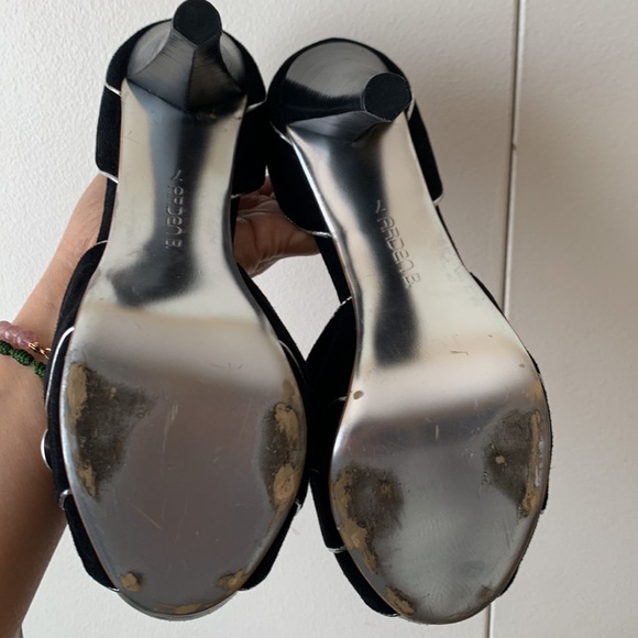 Arden B heels silver and black formal/cocktail/night out/party heels/leather - Picture 6 of 10